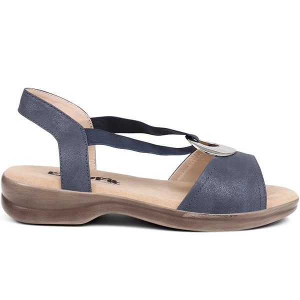pavers Extra-Wide Elasticated Sandals - Navy