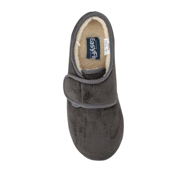 Pavers Extra-Wide Faux-Fur-Lined Slippers - Grey