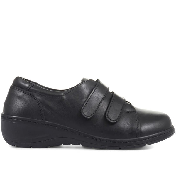 pavers Extra-Wide Fit Adjustable Shoes - Black