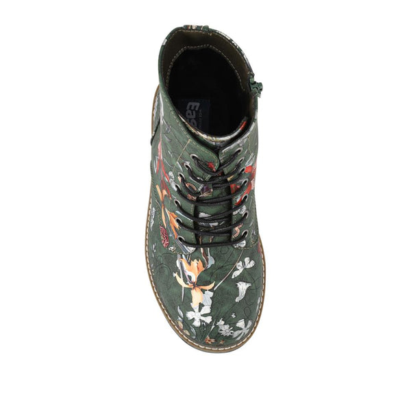 Pavers Extra-Wide Fit Boots - Green Floral