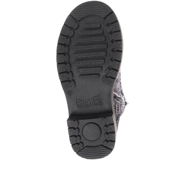 Pavers Extra-Wide Fit Boots - Navy Floral