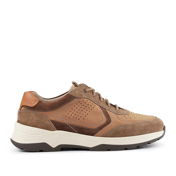 Pavers Extra-Wide-Fit Bungee-Lace Trainers - Mocha