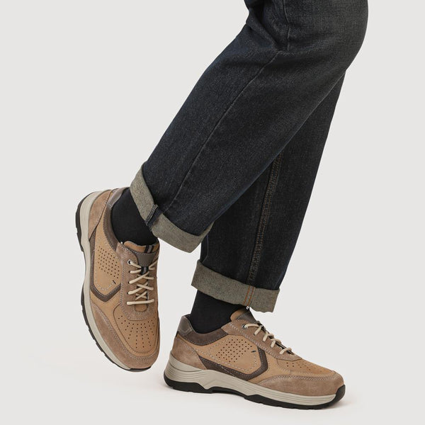 Pavers Extra-Wide-Fit Bungee-Lace Trainers - Sand