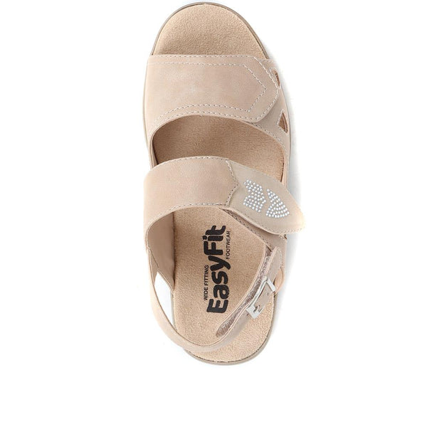 Pavers Extra Wide Fit Comfort Sandals - Beige