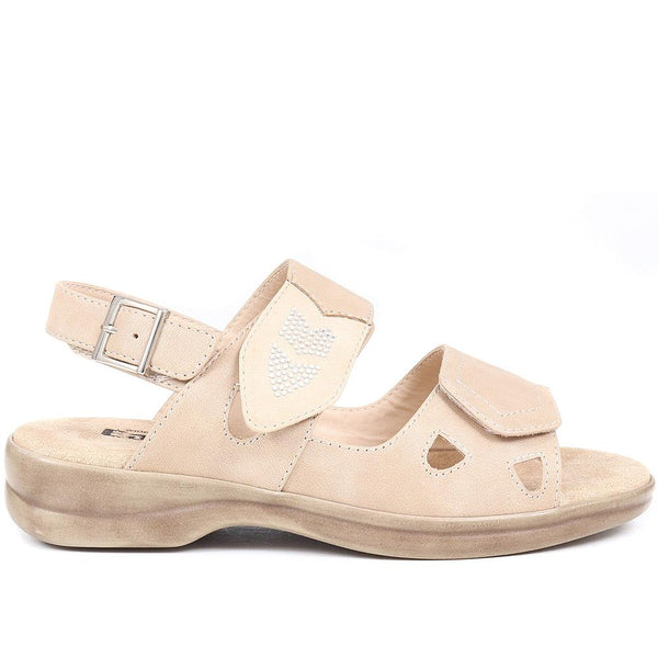 pavers Extra Wide Fit Comfort Sandals - Beige
