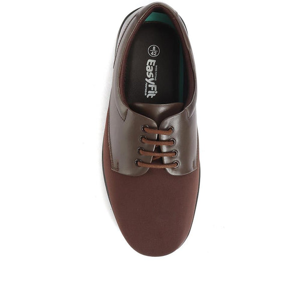 Pavers Extra Wide Fit Lace-Up Derby Shoe - Brown