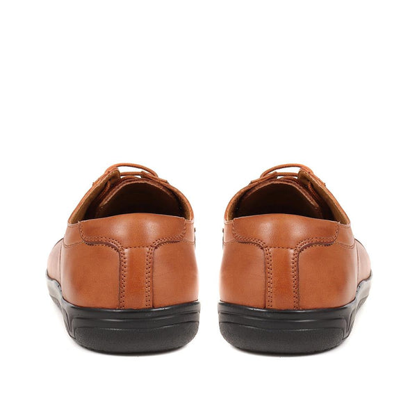 Pavers Extra Wide Fit Leather Shoes - Dark Tan
