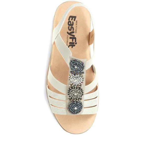 Pavers Extra Wide Fit Sandals - Beige