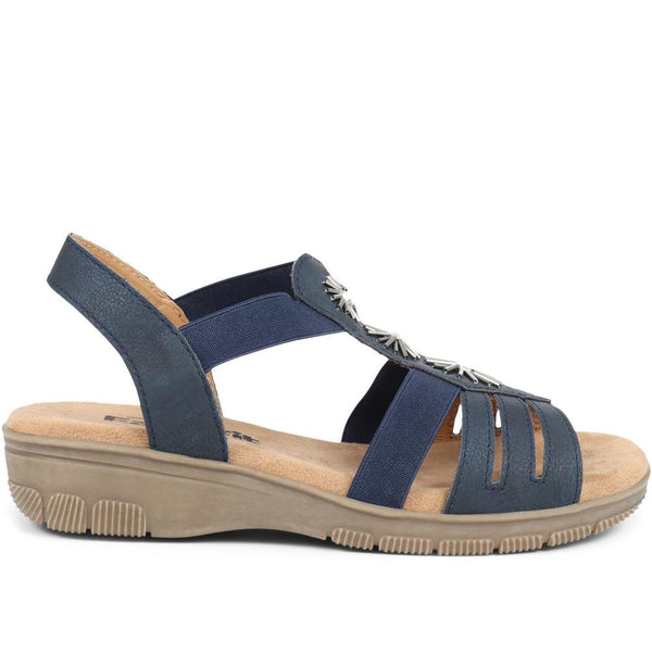 pavers Extra Wide Fit Sandals - Navy