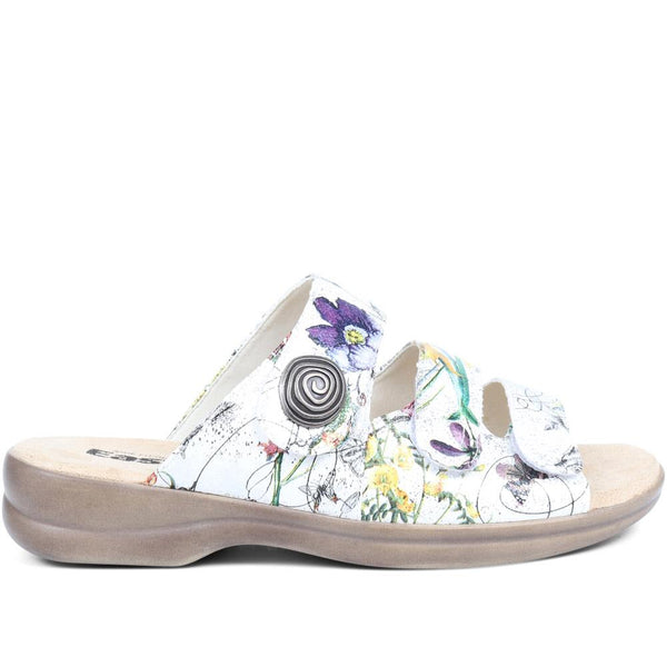 pavers Extra Wide Fit Sandals - Silver Floral