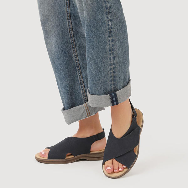 Pavers Extra-Wide-Fit Slingback Sandals - Navy