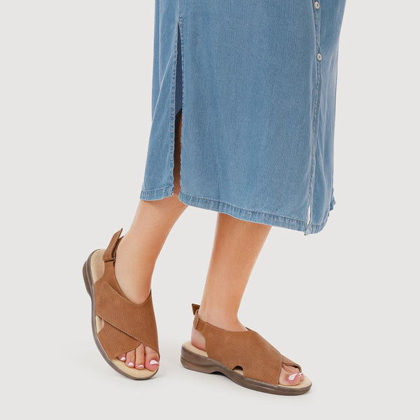 Pavers Extra-Wide-Fit Slingback Sandals - Tan