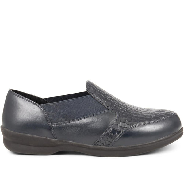 pavers Extra Wide Fit Slip On Shoes - Navy