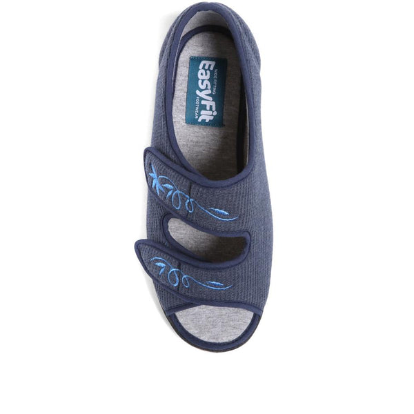 Pavers Extra-Wide Fit Slippers - Navy