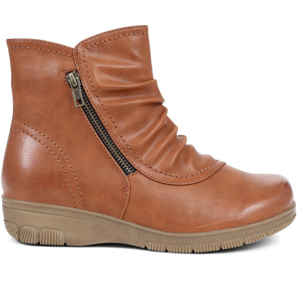 pavers Extra-Wide Fit Smart Ankle Boots - Tan