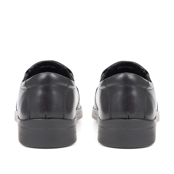Pavers Extra Wide Fit Smart Leather Slip-Ons - Black