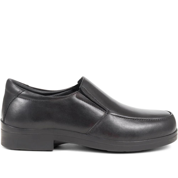 pavers Extra Wide Fit Smart Leather Slip-Ons - Black