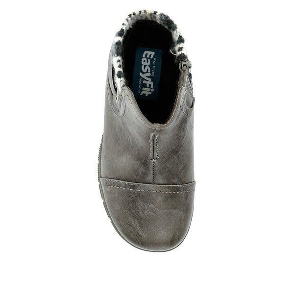 Pavers Extra-Wide Knitted Cuff Ankle Boots - Grey