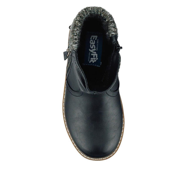 Pavers Extra-Wide Knitted Cuff Boots - Black