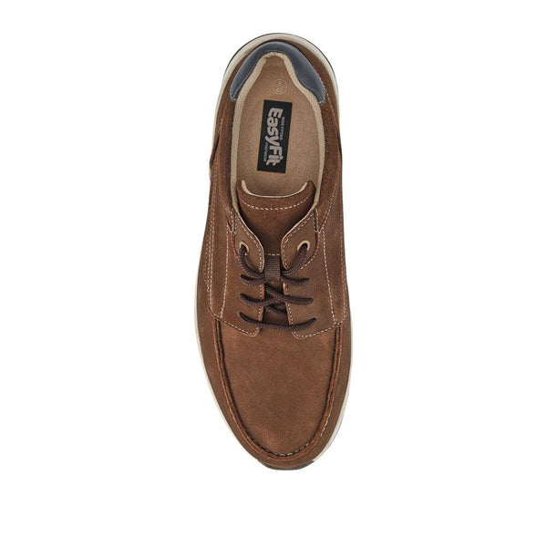Pavers Extra-Wide Leather Casual Shoes - Brown