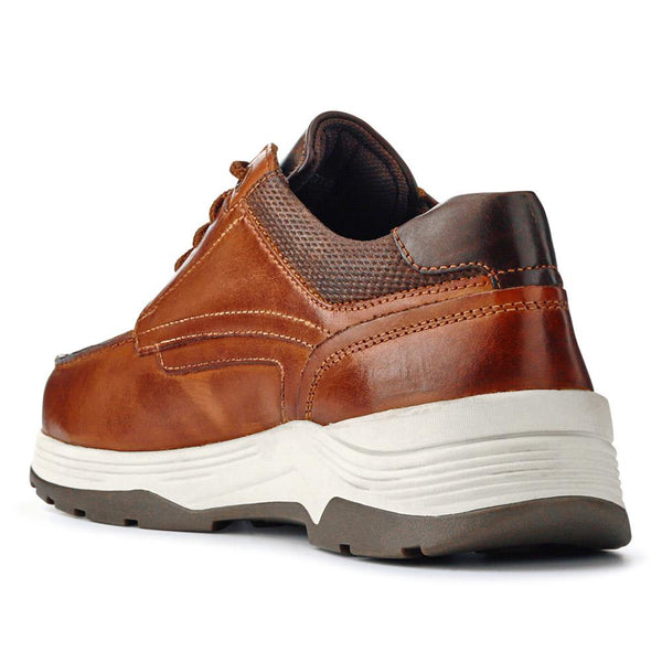 Pavers Extra-Wide Leather Casual Shoes - Cognac