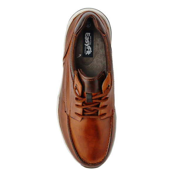 Pavers Extra-Wide Leather Casual Shoes - Cognac