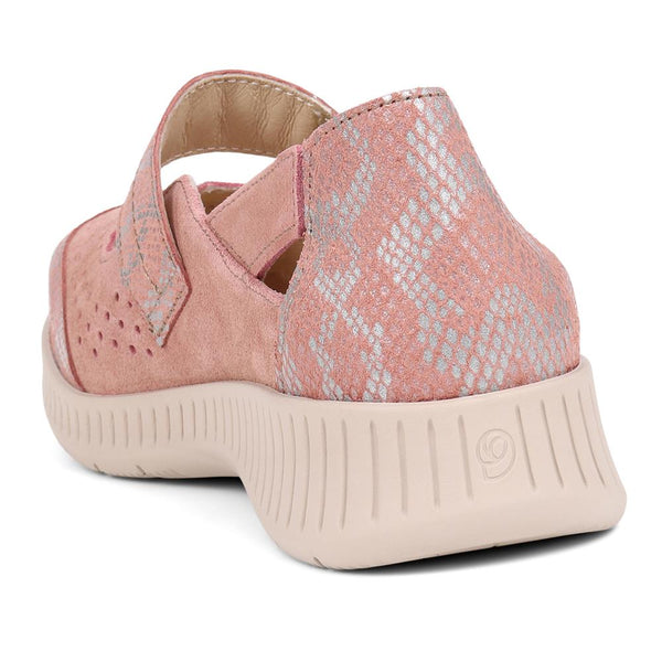 Pavers Extra-Wide Leather Mary Janes - Pink