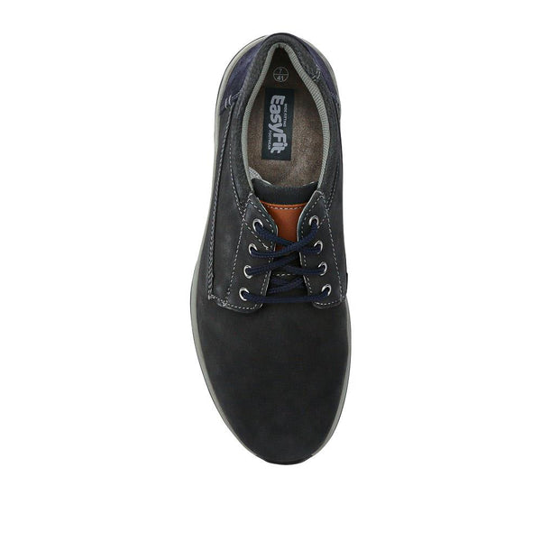 Pavers Extra-Wide Lightweight Lace-Up Shoes - Navy