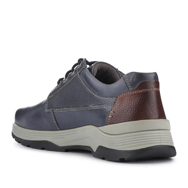 Pavers Extra-Wide Memory Foam Lace-Up Shoes - Navy