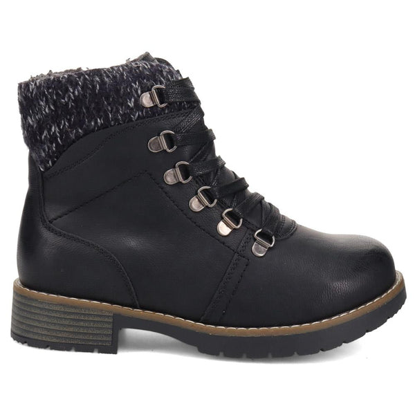 pavers Extra Wide Padded Cuff Ankle Boots - Black