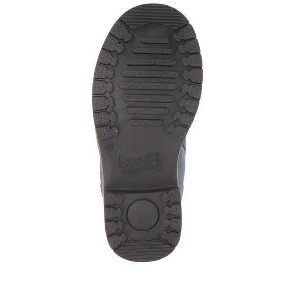 Pavers Extra Wide Padded Cuff Ankle Boots - Navy