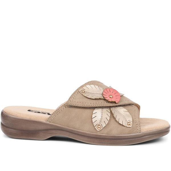pavers Extra-Wide Slip-On Mules - Natural
