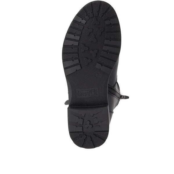 Pavers Extra-Wide Slouch Ankle Boots - Black