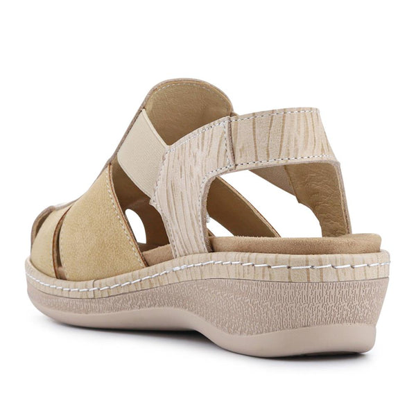 Pavers Extra-Wide Stretch-Fit Sandals - Beige