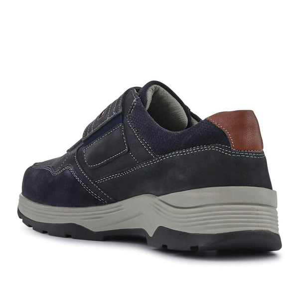 Pavers Extra-Wide Stretch Touch-Fasten Shoes - Navy