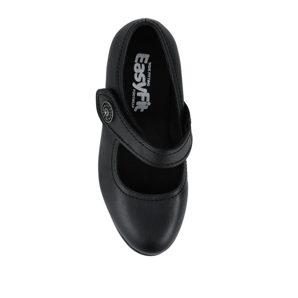 Pavers Extra-Wide Touch-Fasten Mary Janes - Black