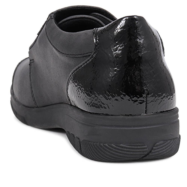 Pavers Extra-Wide Touch-Fasten Monk Shoes - Black