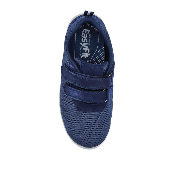 Pavers Extra-Wide Touch-Fasten Monk Shoes - Navy