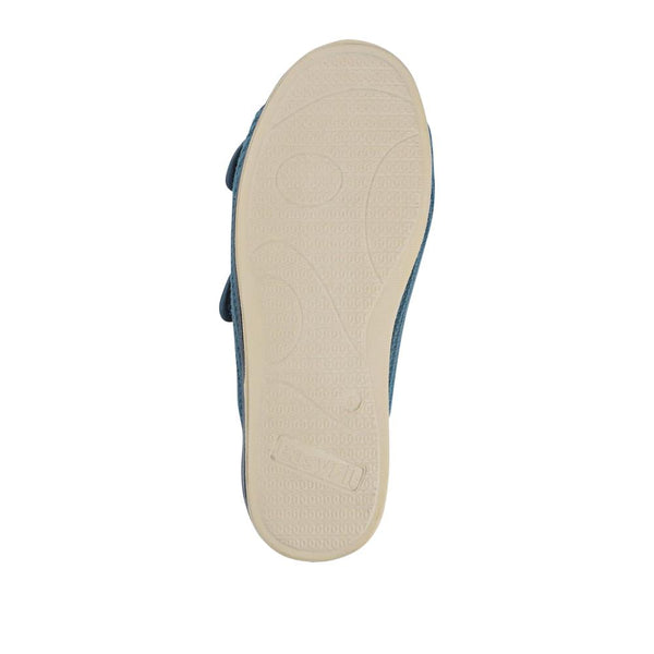 Pavers Extra-Wide Touch-Fasten Mule Slippers - Blue