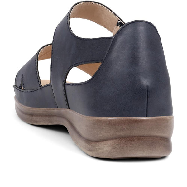 Pavers Extra-Wide Touch-Fasten Sandals - Navy