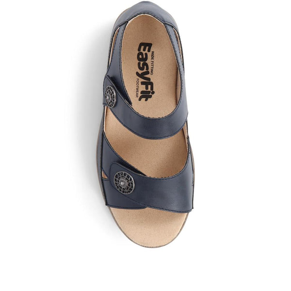 Pavers Extra-Wide Touch-Fasten Sandals - Navy