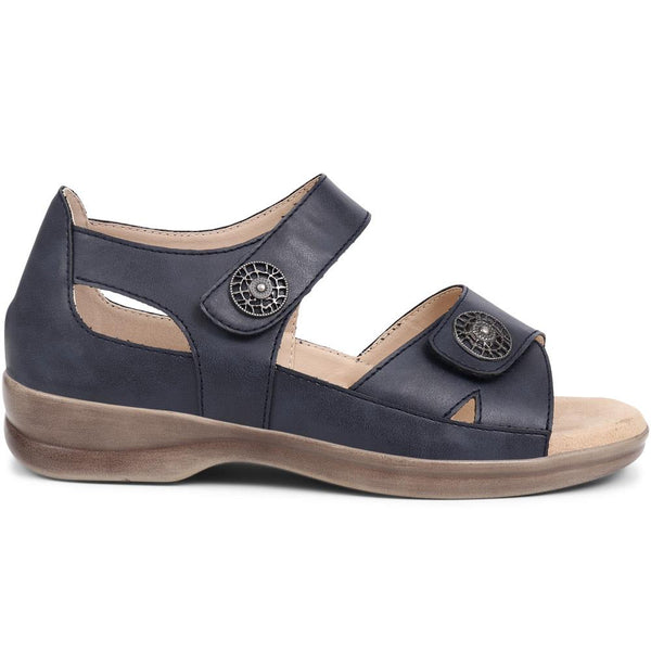 pavers Extra-Wide Touch-Fasten Sandals - Navy