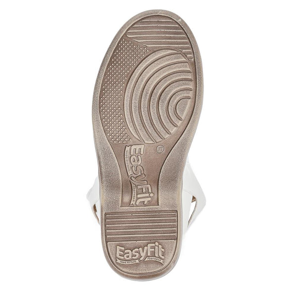 Pavers Extra-Wide Touch-Fasten Sandals - White