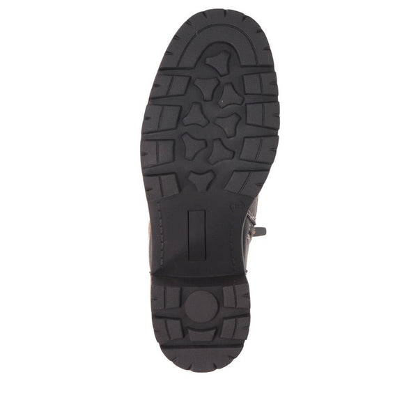 Pavers Faux-Fur Cuff Lace-Up Boots - Black