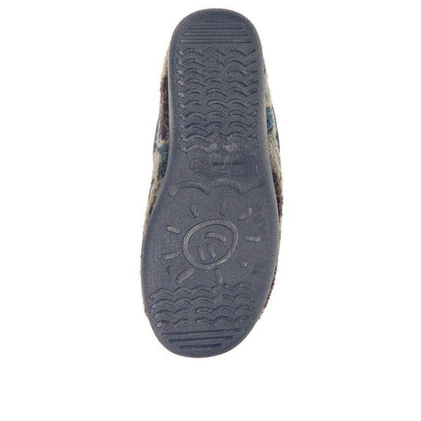 Pavers Faux-Fur Full Slippers - Navy