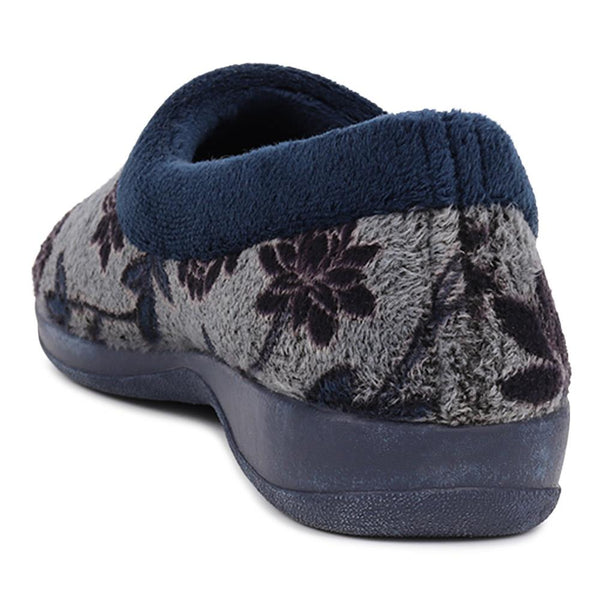 Pavers Faux-Fur Full Slippers - Navy