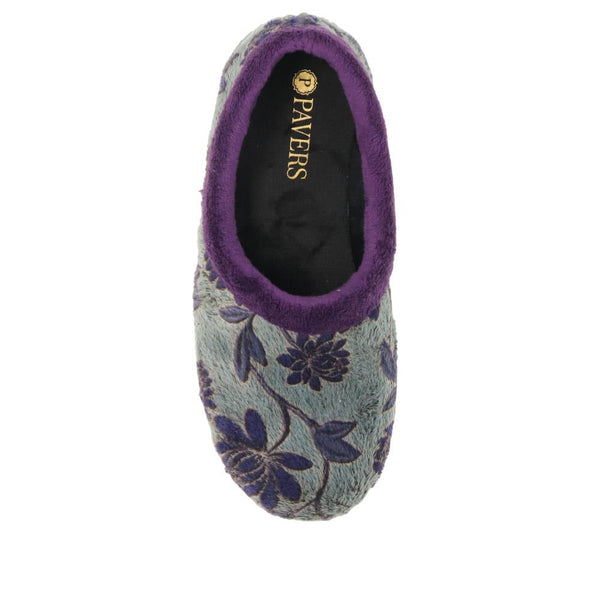 Pavers Faux-Fur Full Slippers - Purple