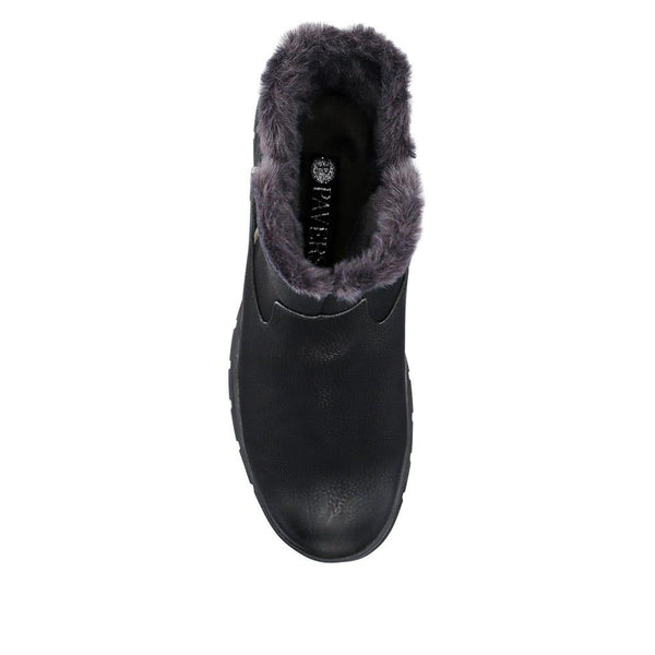 Pavers Faux-Fur-Lined Ankle Boots - Black
