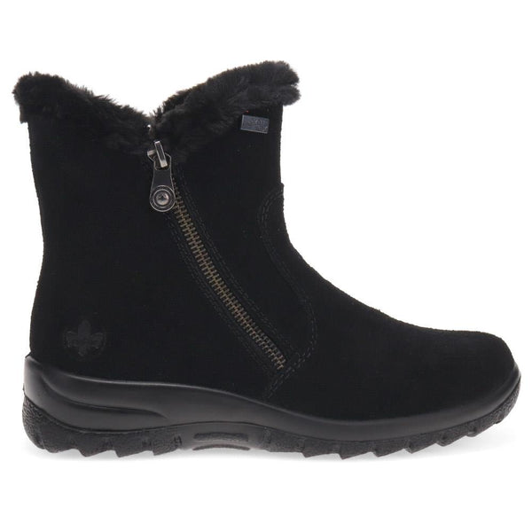 pavers Faux-Fur-Lined Ankle Boots - Black