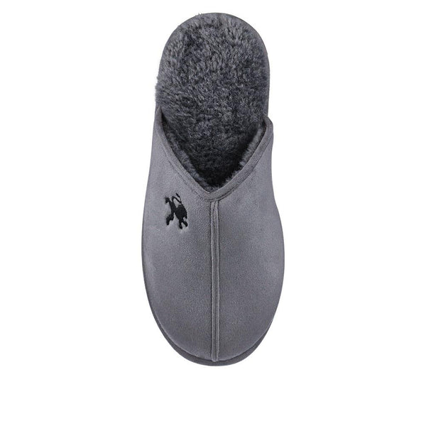 Pavers Faux-Fur-Lined Mule Slippers - Grey